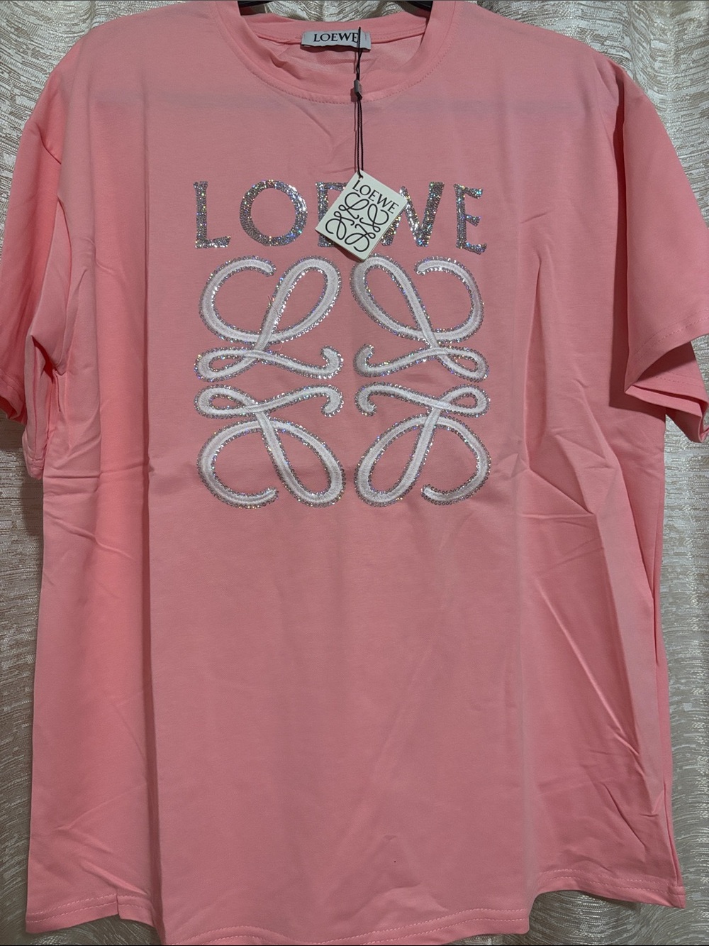 Loewe Pink Logo Short Sleeve Tee